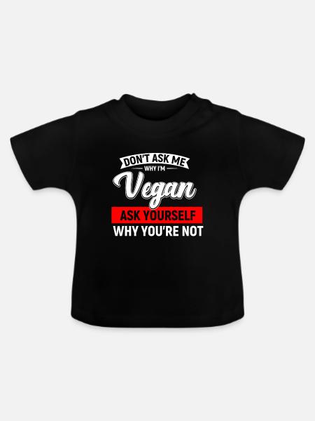 veganer - Baby Bio-T-Shirt mit Rundhals - Schwarz