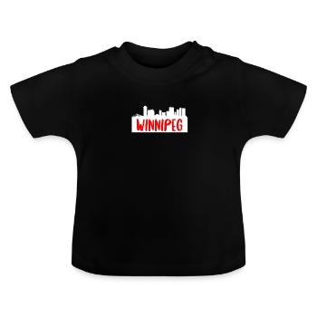 Winnipeg Skyline Manitoba Canadian Province Canada - Baby Organic T-Shirt with Round Neck - black - Front