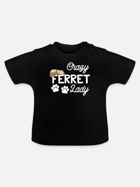 Frettchenfreund - Frettchen - Frettchenlady - Baby Bio-T-Shirt mit Rundhals - Schwarz
