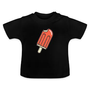 Endlich wieder Sommer - Eiscreme - Geschenk - Baby Bio-T-Shirt mit Rundhals - Schwarz - Vorne