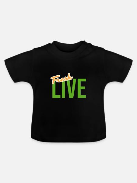 Fresh live - Baby Bio-T-Shirt mit Rundhals - Schwarz