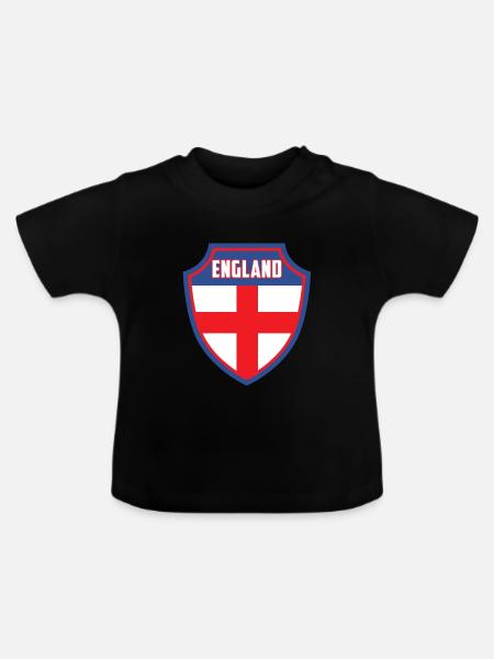 England - Baby Bio-T-Shirt mit Rundhals - Schwarz
