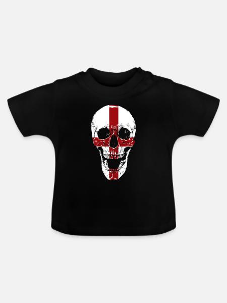 England - Baby Bio-T-Shirt mit Rundhals - Schwarz