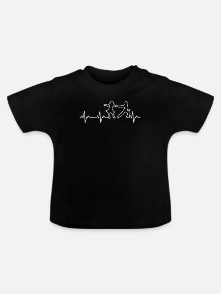 Salsa Herzschlag Tanz Tanzen Latin Dance Latin - Baby Bio-T-Shirt mit Rundhals - Schwarz