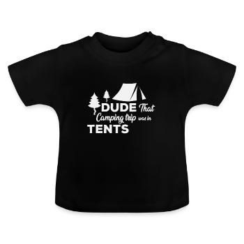 tente - T-shirt bio col rond Bébé - noir - Devant
