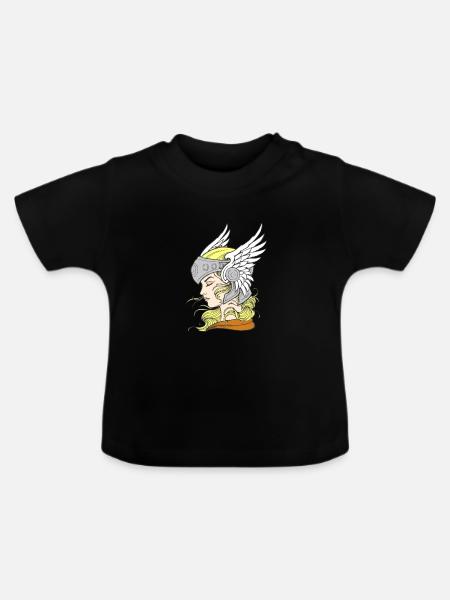 Wallküre - Baby Bio-T-Shirt mit Rundhals - Schwarz