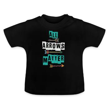 flèche - T-shirt bio col rond Bébé - noir - Devant