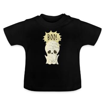 Gespenst Geist Horror Halloween Thriller Geschenk - Baby Bio-T-Shirt mit Rundhals - Schwarz - Vorne