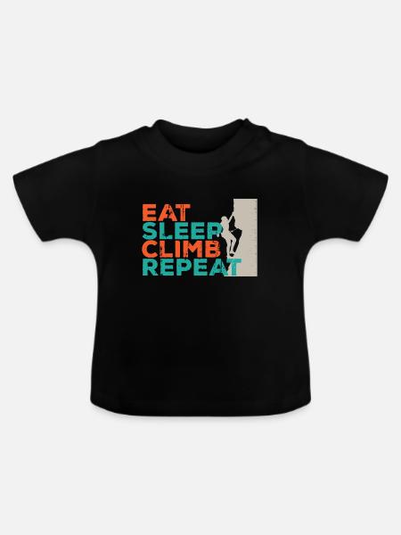 Bergsteigen - Baby Bio-T-Shirt mit Rundhals - Schwarz