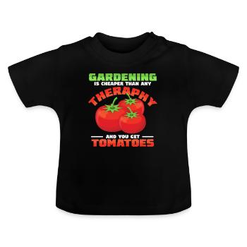 tomates - T-shirt bio col rond Bébé - noir - Devant