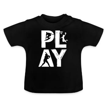 PLAY - Baby Organic T-Shirt with Round Neck - black - Front