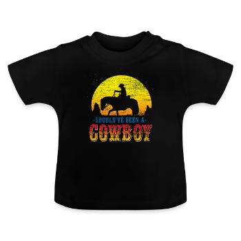 Cowboy Wild West États-Unis Horse Country Music - T-shirt bio col rond Bébé - noir - Devant