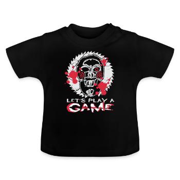Horrorpuppe, Geschenk, Horror, Spiel, Horrorclown - Baby Bio-T-Shirt mit Rundhals - Schwarz - Vorne
