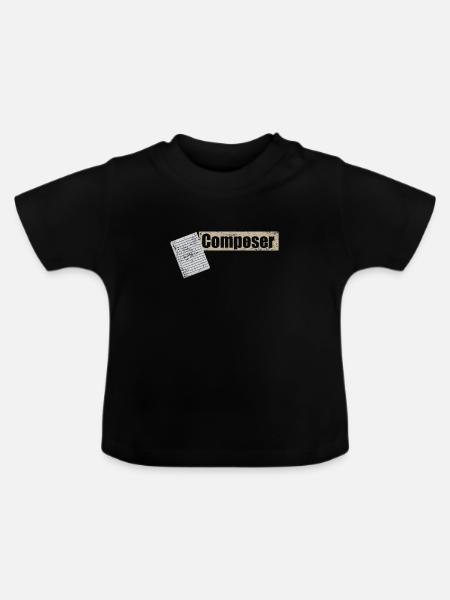 Komponist - Baby Bio-T-Shirt mit Rundhals - Schwarz