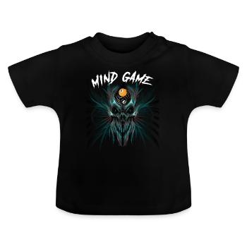 Billard Pool Skull 8-Ball 9-Ball-Shirt für Männer - Baby Bio-T-Shirt mit Rundhals - Schwarz - Vorne