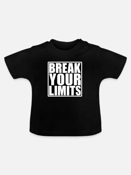 Break your Limits - Baby Bio-T-Shirt mit Rundhals - Schwarz