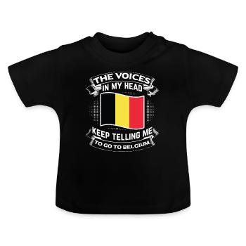 My passion for Belgium ! OTAN Brussels architecture - T-shirt bio col rond Bébé - noir - Devant