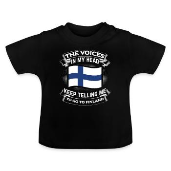 Go to Finland - Helsinki Museums Ski Areas Gift - Baby Organic T-Shirt with Round Neck - black - Front