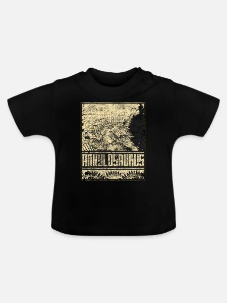 Ankylosaurus Saurier Dinosaruier Pflanzenfresser - Baby Bio-T-Shirt mit Rundhals - Schwarz