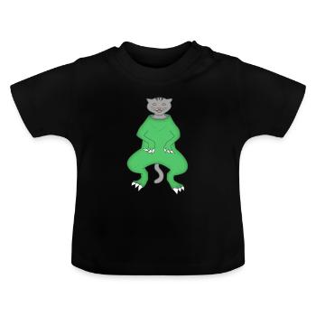 Dinosaure déguisé - T-shirt bio col rond Bébé - noir - Devant