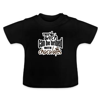 Funny Witch Halloween - Baby Organic T-Shirt with Round Neck - black - Front