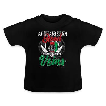 Afghanistan Kabul Persia Muslim Arabia - Baby Organic T-Shirt with Round Neck - black - Front