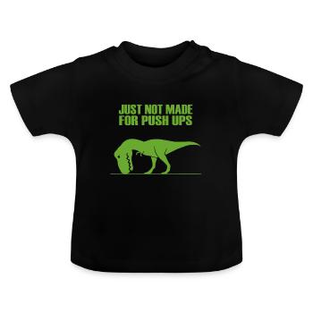 T rex pas comme push ups gym amusant drôle - T-shirt bio col rond Bébé - noir - Devant