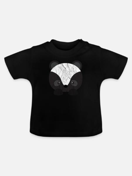 Süße Tiere - Baby Bio-T-Shirt mit Rundhals - Schwarz