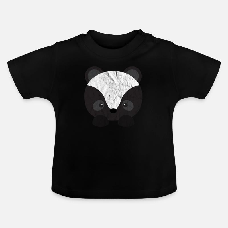 Animaux mignons - T-shirt bio col rond Bébé - noir