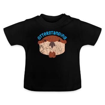 Animal puns - Baby Organic T-Shirt with Round Neck - black - Front