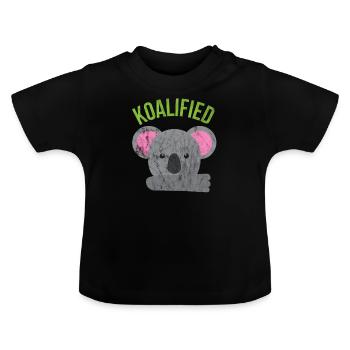 Jeux de mots d'animal - Coalified - T-shirt bio col rond Bébé - noir - Devant
