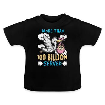 Storch - Baby Bio-T-Shirt mit Rundhals - Schwarz - Vorne