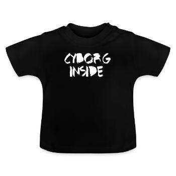 Cyborg White - Baby Bio-T-Shirt mit Rundhals - Schwarz - Vorne