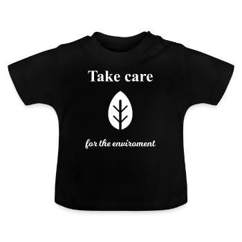Umwelt - Baby Bio-T-Shirt mit Rundhals - Schwarz - Vorne