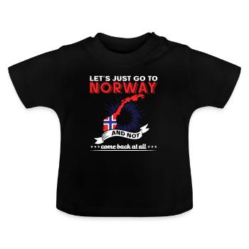 Norvège Scandinavie - T-shirt bio col rond Bébé - noir - Devant