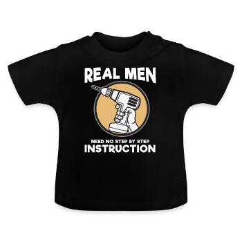 Bricolage manuel bricolage - T-shirt bio col rond Bébé - noir - Devant