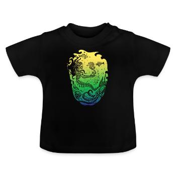 Sirène sirène sirène conte de fées - T-shirt bio col rond Bébé - noir - Devant