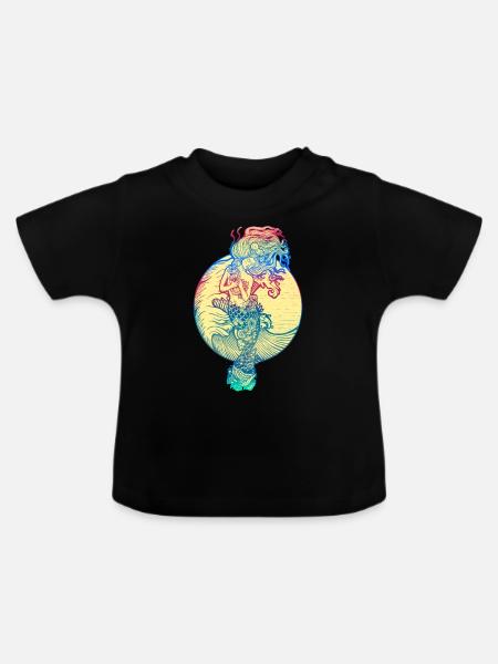 Sirène sirène sirène conte de fées - T-shirt bio col rond Bébé - noir