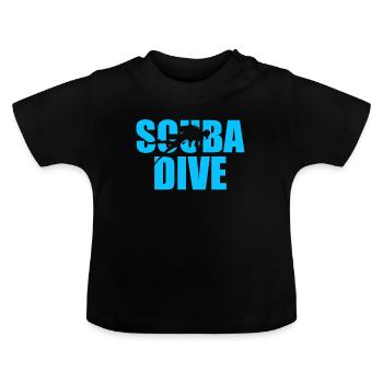 Scuba Dive Scuba Diving - Baby Organic T-Shirt with Round Neck - black - Front