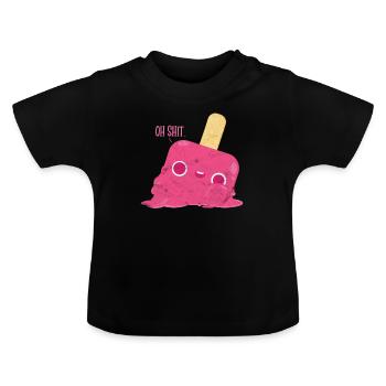 Eisdiele Geschenk Eiscreme Party Sommer Urlaub - Baby Bio-T-Shirt mit Rundhals - Schwarz - Vorne