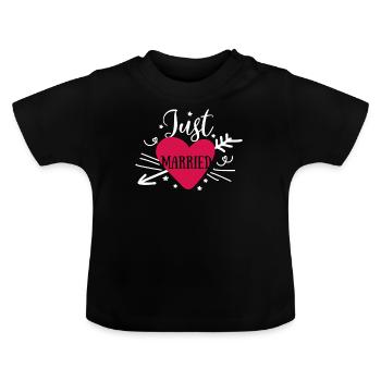 Just Married - Just Married Mariage - T-shirt bio col rond Bébé - noir - Devant