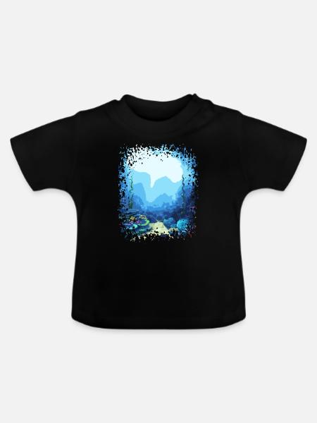 unter Wasser Aquarium Meer Ozean See Koralle - Baby Bio-T-Shirt mit Rundhals - Schwarz