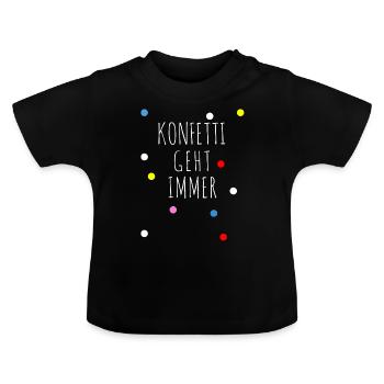 CHEMISE CONFETTI - T-shirt bio col rond Bébé - noir - Devant