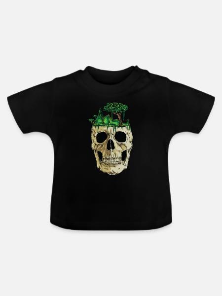 Tiefer Dschungel - Baby Bio-T-Shirt mit Rundhals - Schwarz