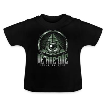 Œil de pyramide - T-shirt bio col rond Bébé - noir - Devant