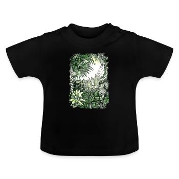 Dschungel Regenwald Naturschutz Amazonas Natur - Baby Bio-T-Shirt mit Rundhals - Schwarz - Vorne