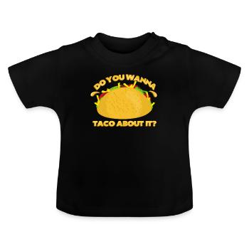 Taco - Baby Bio-T-Shirt mit Rundhals - Schwarz - Vorne