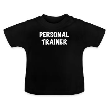 Personal Trainer - Baby Organic T-Shirt with Round Neck - black - Front