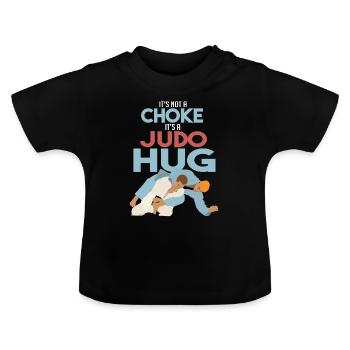 It s A Judo Hug Special Sport - Baby Bio-T-Shirt mit Rundhals - Schwarz - Vorne