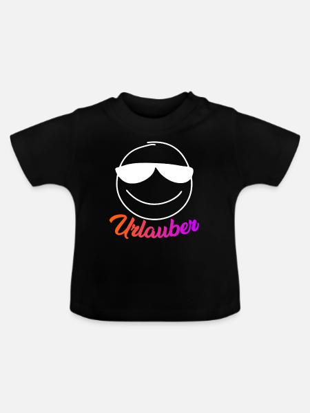 Vacances de vacances - T-shirt bio col rond Bébé - noir